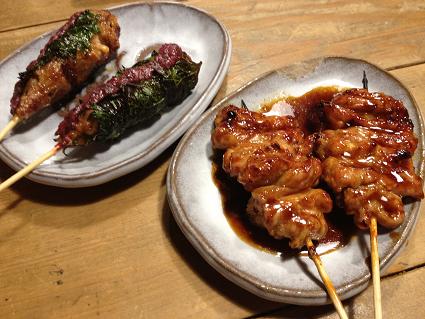 とり梅 つくね大葉焼とせせり.JPG