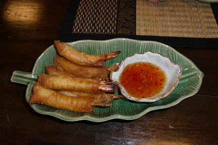 ミャンマー料理　えび春巻き　神戸長田グルメ.JPG