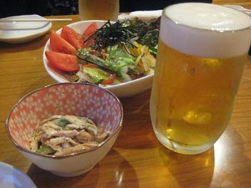 伊丹グルメ　鳥芳トリッキー　ササミと胡瓜のゴマドレあえ.jpg