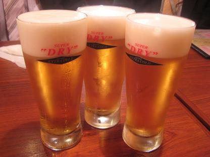 加古川グルメ　串焼き　むさし様　スーパードライ・エクストラコールド.JPG