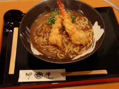 柳庵　海老天カレーうどん.JPG