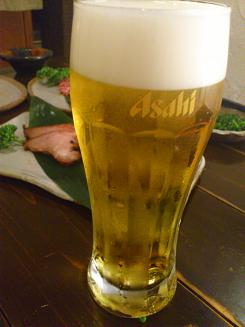 神戸ブログ　焼肉酎房　蔵屋様　アサヒスーパードライ生ビール.JPG