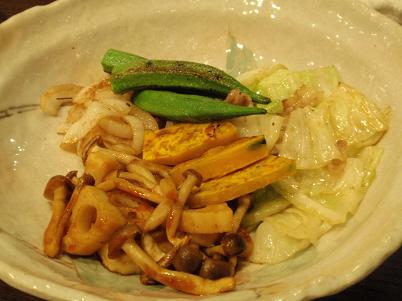 神戸鉄板焼　おくの様 焼き野菜.JPG