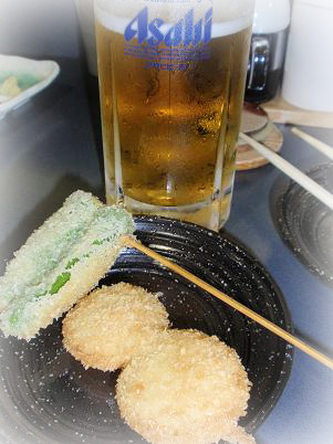 道楽様　串かつ（玉ねぎ＆ししとう）.JPG