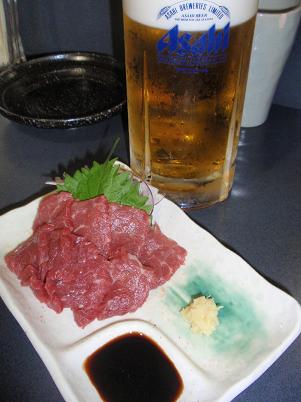 道楽様　馬刺し.JPG