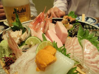酒肴ひょうたん　お造り盛り合わせ.JPG