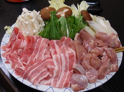 鳥や　温泉ゆば豆腐鍋　材料.JPG